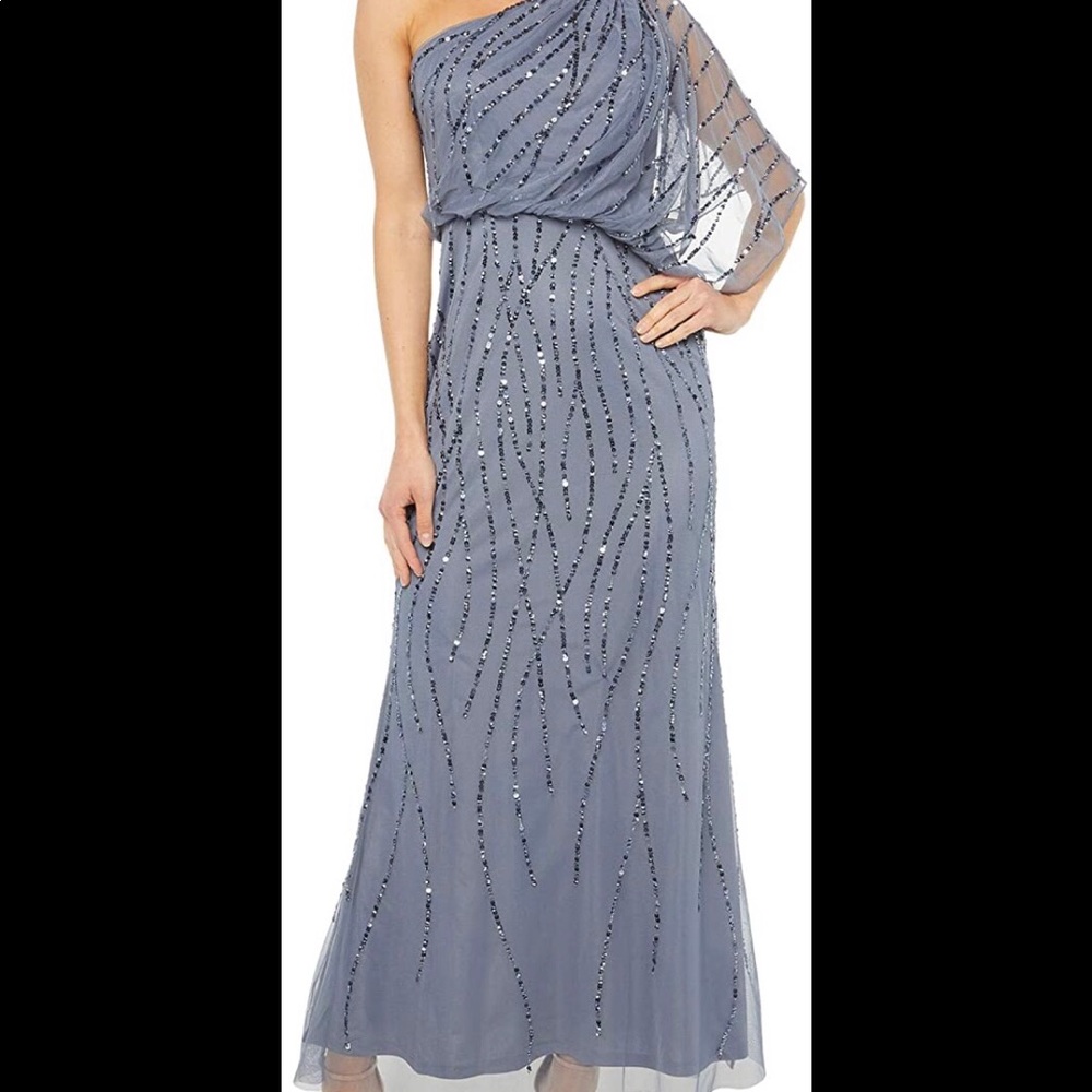 Adrianna Papell One Shoulder Embedded Dress